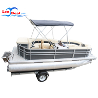 19FT Aluminum Pontoon Boat with Furniture